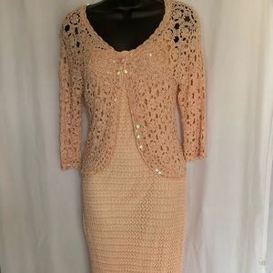 Crochet Dress With Sweater Jacket